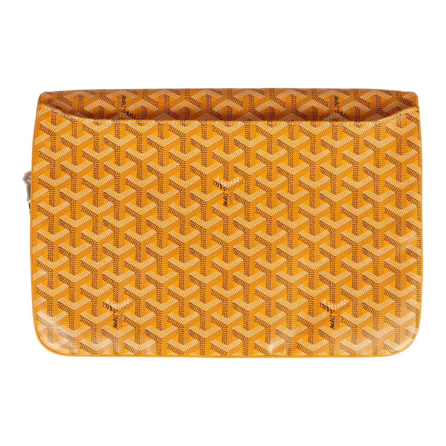 ROUETTE STRUCTURÉ MINI BAG 21 IN YELLOW GOYARDINE CANVAS AND CALFSKIN