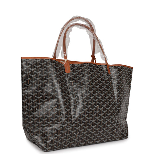 Goyard Goyardine Black Saint Louis GM Tote Bag Palladium Hardware
