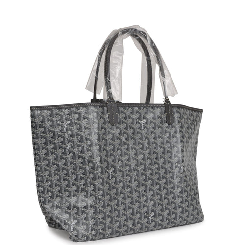 Goyard Goyardine Grey St. Louis PM Tote Bag Palladium Hardware