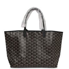 Goyard Goyardine Black St. Louis PM Tote Bag Palladium Hardware