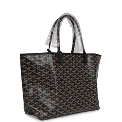 Goyard Goyardine Black St. Louis PM Tote Bag Palladium Hardware