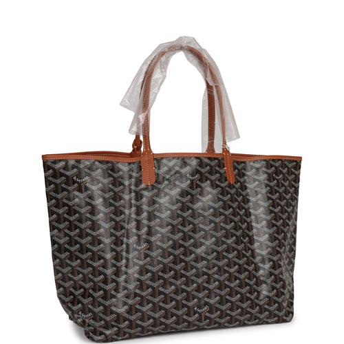 Goyard Goyardine Black St. Louis PM Tote Bag Palladium Hardware
