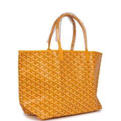 Goyard Goyardine Yellow St. Louis PM Tote Bag Palladium Hardware