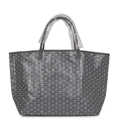 Goyard Goyardine Grey St. Louis GM Tote Bag Palladium Hardware