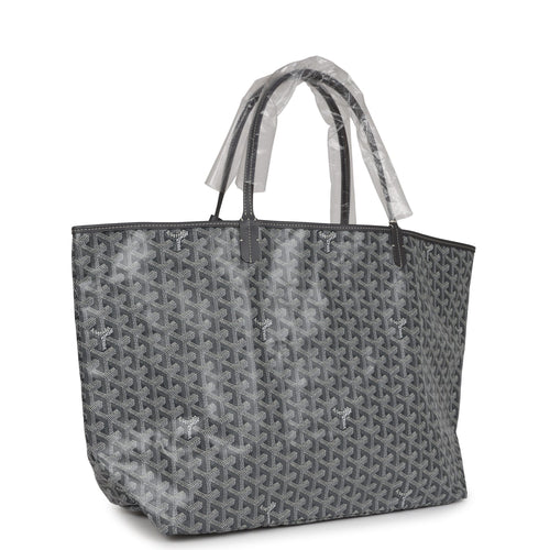 Goyard Goyardine Grey St. Louis GM Tote Bag Palladium Hardware
