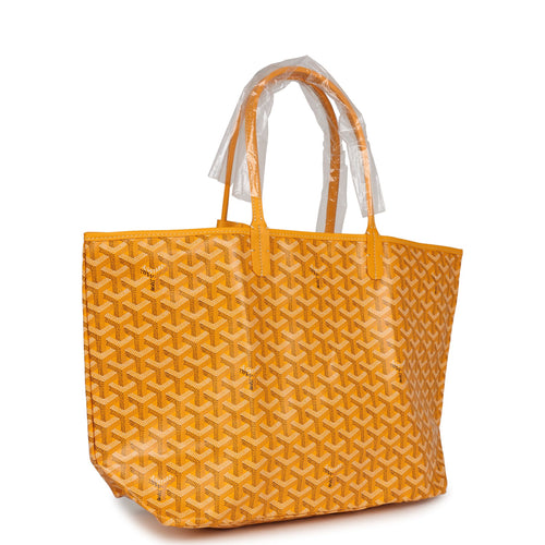 Goyard Goyardine Yellow St. Louis PM Tote Bag Palladium Hardware