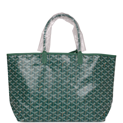 Goyard Goyardine Green St. Louis PM Tote Bag Palladium Hardware