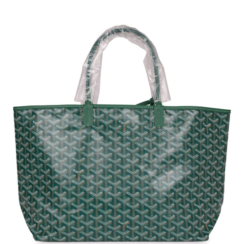 Goyard Goyardine Green St. Louis PM Tote Bag Palladium Hardware