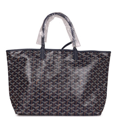 Goyard Goyardine Navy St. Louis PM Tote Bag Palladium Hardware