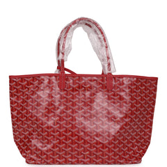 Goyard Goyardine Red St. Louis PM Tote Bag Palladium Hardware