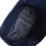 Goyard Goyardine Anjou Navy Mini Tote Bag Palladium Hardware