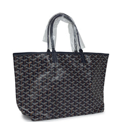 Goyard Goyardine Navy St. Louis PM Tote Bag Palladium Hardware