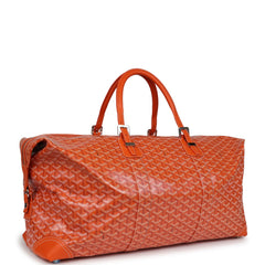 Goyard Goyardine Orange Boeing 55 Travel Bag Palladium Hardware