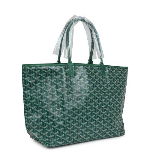 Goyard Goyardine Green St. Louis PM Tote Bag Palladium Hardware