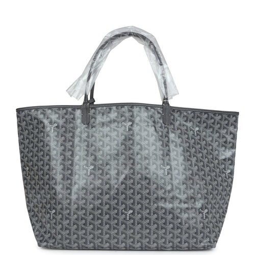 Goyard Goyardine Grey St. Louis GM Tote Bag Palladium Hardware