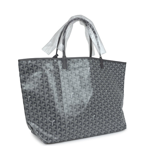 Goyard Goyardine Grey St. Louis GM Tote Bag Palladium Hardware
