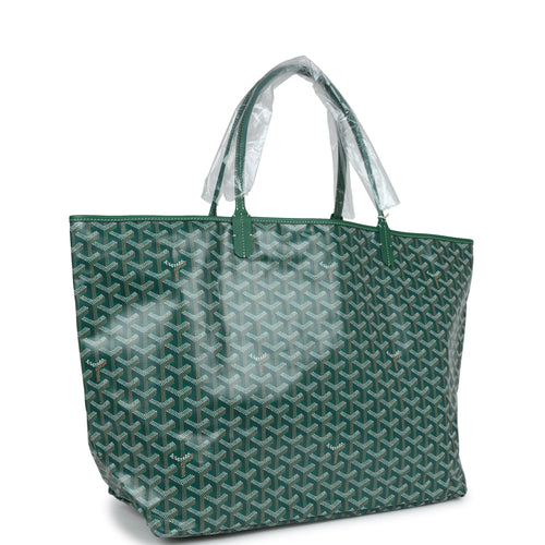 Goyard Goyardine Green St. Louis GM Tote Bag Palladium Hardware