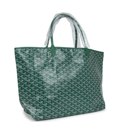 Goyard Goyardine Green St. Louis GM Tote Bag Palladium Hardware