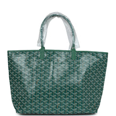 dark green goyard tote