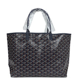 Goyard Goyardine Navy St. Louis PM Tote Bag Palladium Hardware