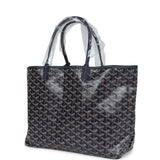 Goyard Goyardine Navy St. Louis PM Tote Bag Palladium Hardware