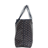 Goyard Goyardine Navy St. Louis PM Tote Bag Palladium Hardware