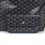 Goyard Goyardine Navy St. Louis PM Tote Bag Palladium Hardware