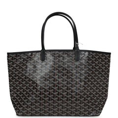 Goyard Goyardine Black St. Louis PM Tote Bag Palladium Hardware
