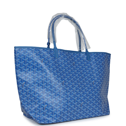 Goyard Goyardine Sky Blue St. Louis GM Tote Bag Palladium Hardware