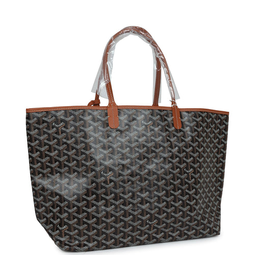 Goyard Goyardine Black St. Louis PM Tote Bag Palladium Hardware
