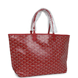 Goyard Goyardine Red St. Louis PM Tote Bag Palladium Hardware