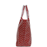 Goyard Goyardine Red St. Louis PM Tote Bag Palladium Hardware