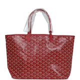 Goyard Goyardine Red St. Louis PM Tote Bag Palladium Hardware