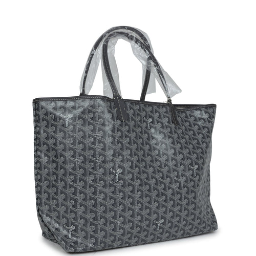 Goyard Goyardine Grey St. Louis PM Tote Bag Palladium Hardware