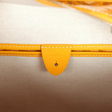 Goyard Goyardine Yellow Hand-Painted Artois PM Tote Bag Palladium Hardware