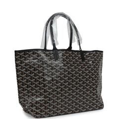 Goyard Goyardine Black St. Louis PM Tote Bag Palladium Hardware
