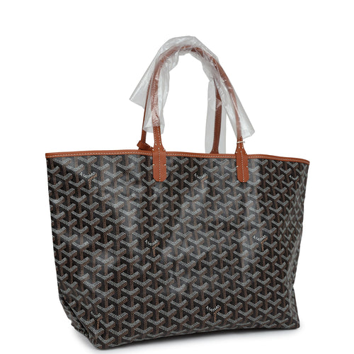 Goyard Goyardine Black St. Louis PM Tote Bag Palladium Hardware
