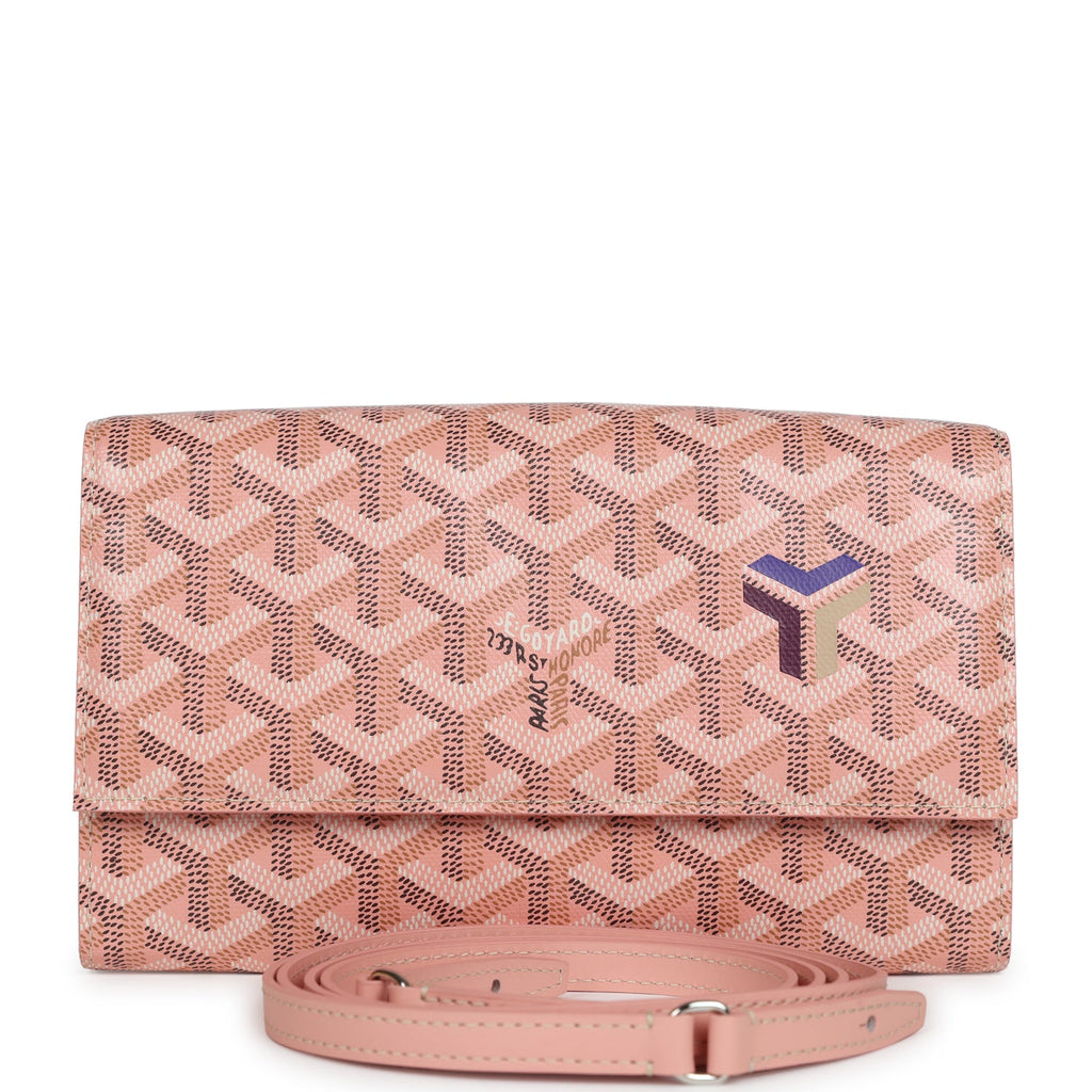 Goyard Varenne Continental Wallet Bag Pink Goyardine Canvas & Vauzelles Calfskin Palladium Hardware