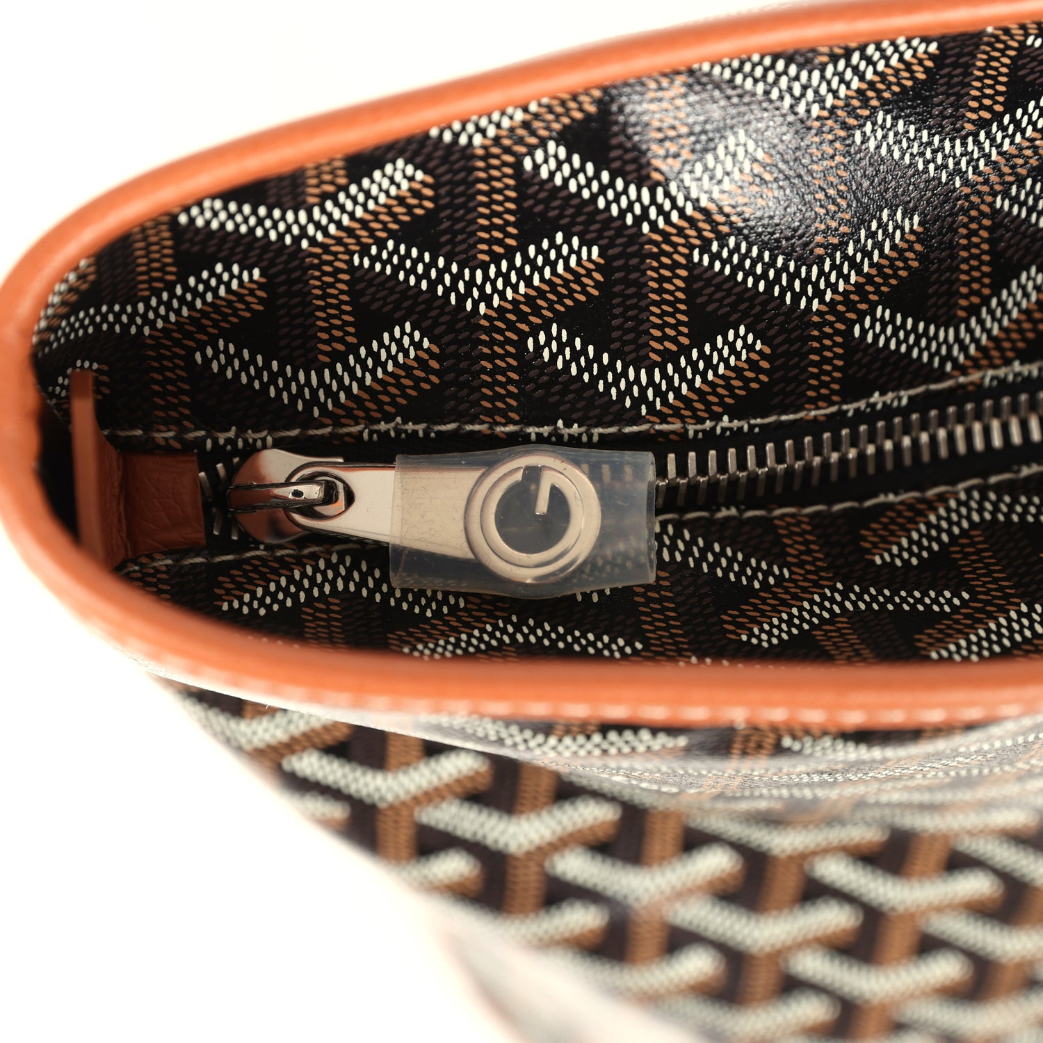 Goyard Goyardine Black and Brown Artois MM Palladium Hardware