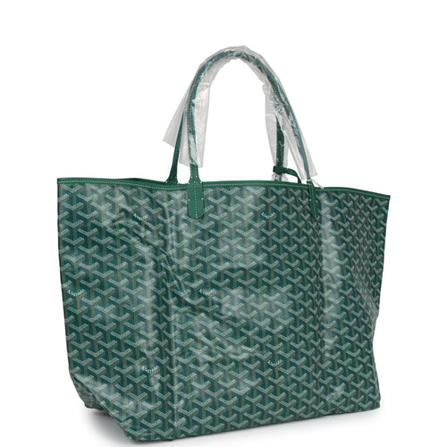 Goyard Goyardine Green St. Louis GM Tote Bag Palladium Hardware
