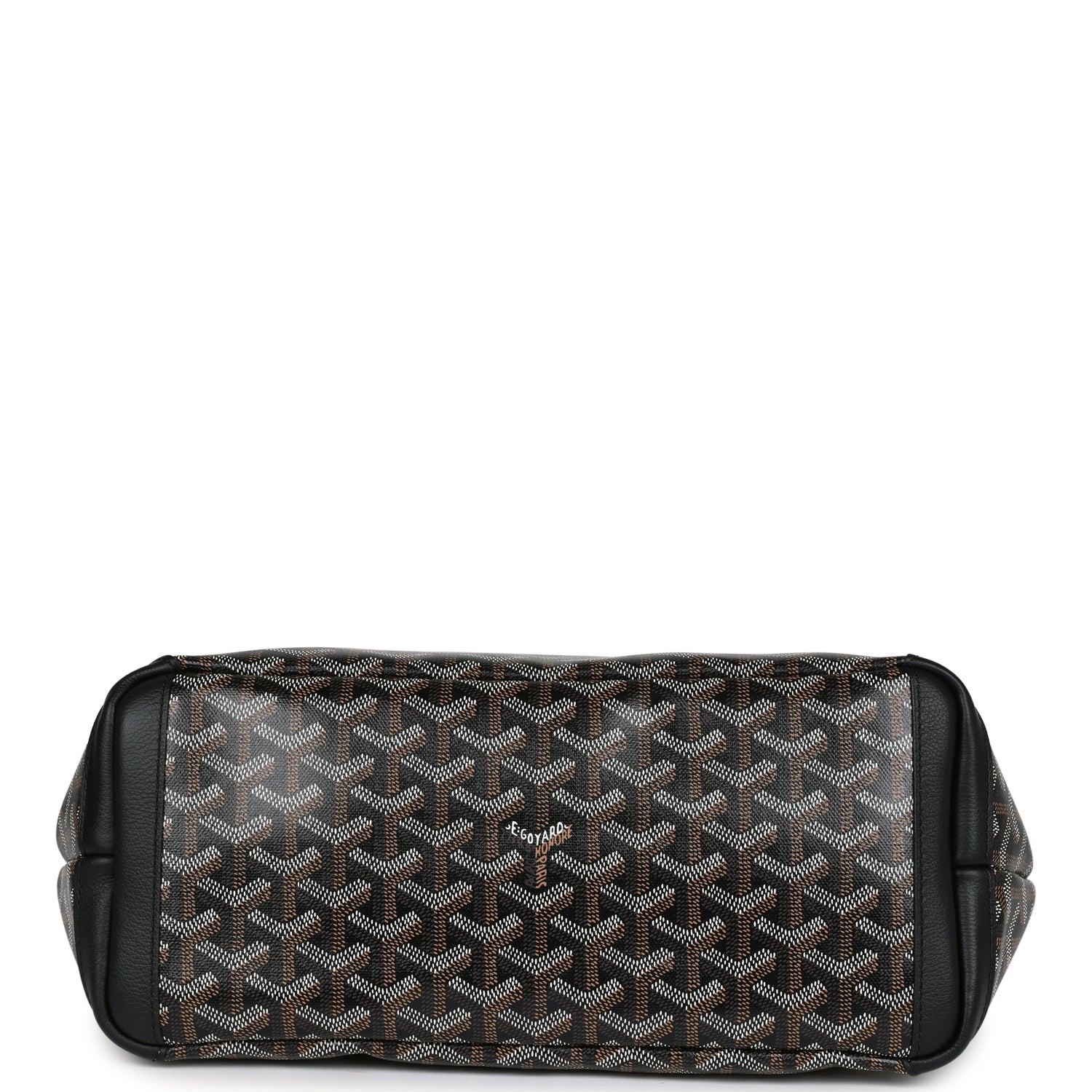 CHYPRE WALLET-POUCH 21 IN BLACK GOYARDINE CANVAS AND CALFSKIN