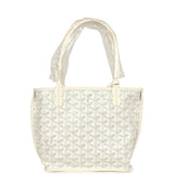 Goyard Goyardine Anjou White Mini Bag Palladium Hardware