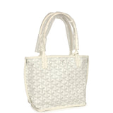 Goyard Goyardine Anjou White Mini Bag Palladium Hardware