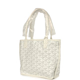 Goyard Goyardine Anjou White Mini Bag Palladium Hardware