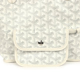 Goyard Goyardine Anjou White Mini Bag Palladium Hardware