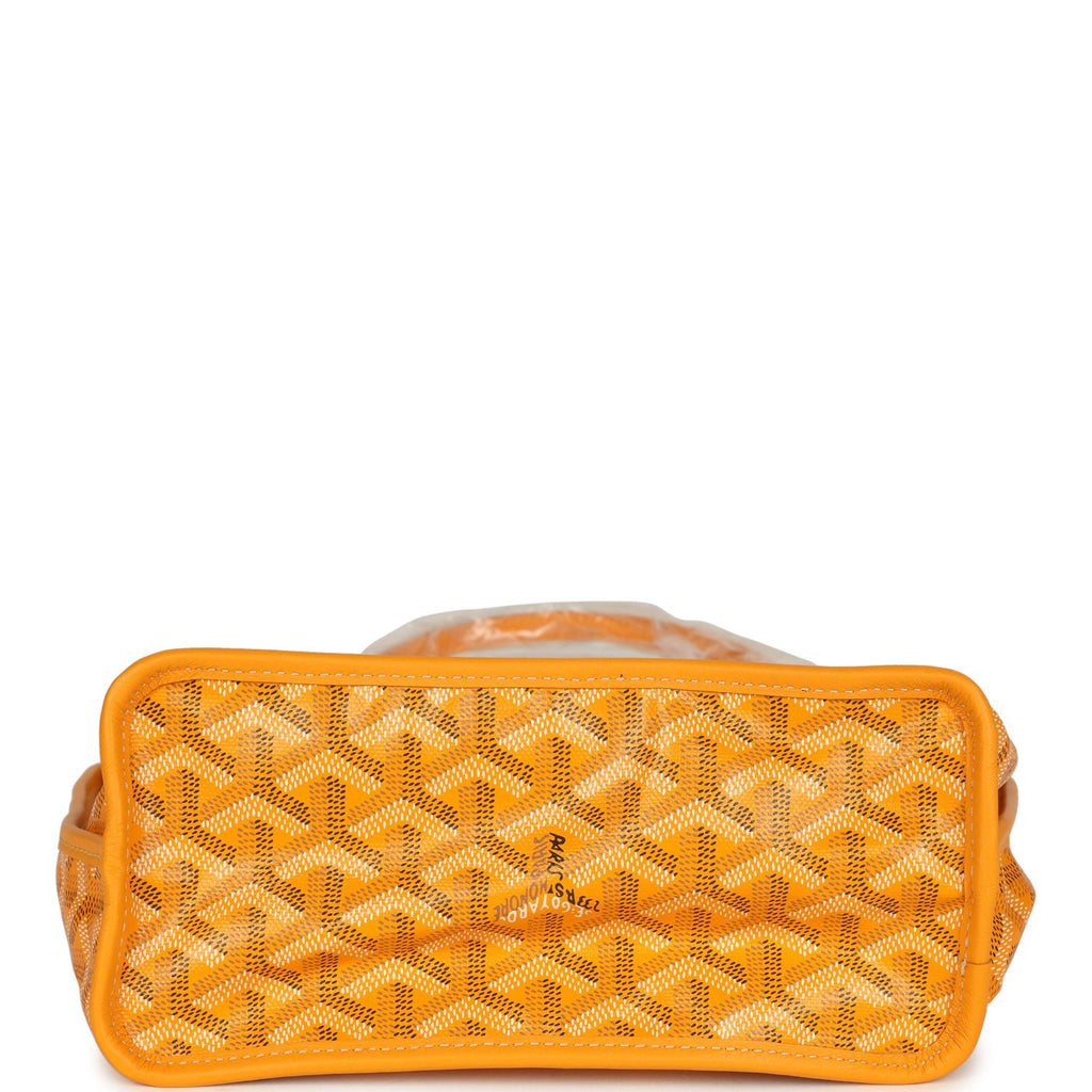 Goyard Goyardine Yellow Anjou Mini Bag Palladium Hardware