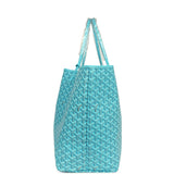 Goyard Goyardine Turquoise St. Louis GM Tote Bag Palladium Hardware