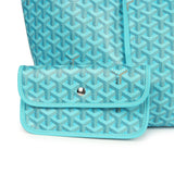 Goyard Goyardine Turquoise St. Louis GM Tote Bag Palladium Hardware