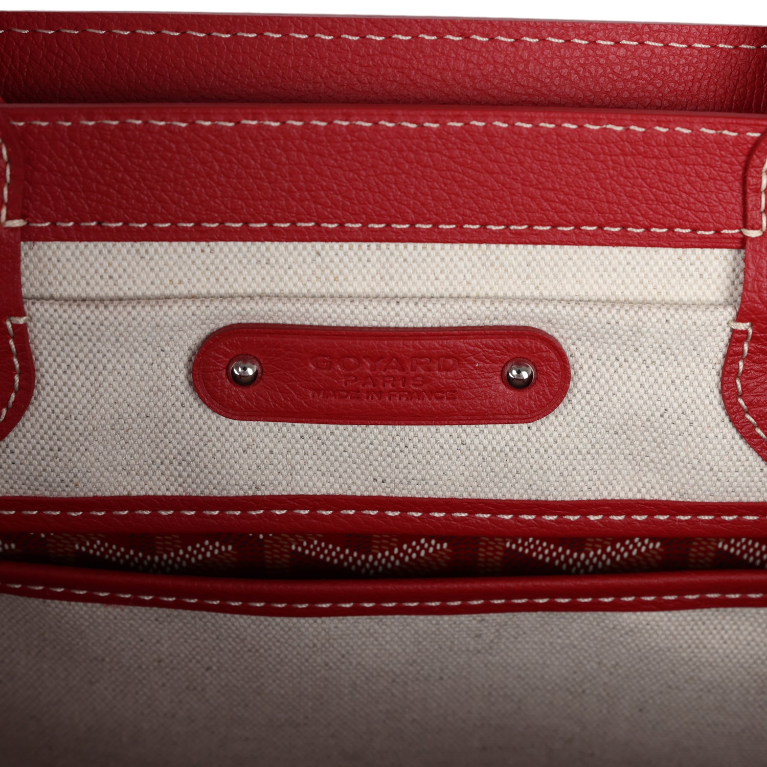 RICHELIEU CHECKBOOK WALLET 19 IN BURGUNDY RED GOYARDINE CANVAS AND CALFSKIN