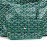 Goyard Goyardine Green Boheme Hobo Bag Palladium Hardware
